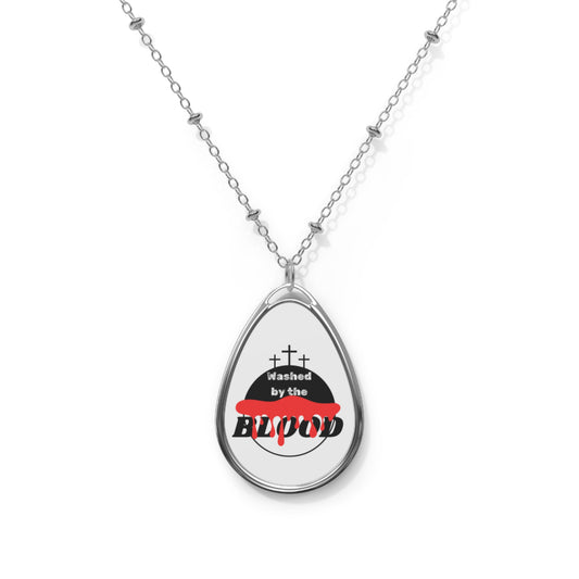 “Washed by the BLOOD” Oval Necklace