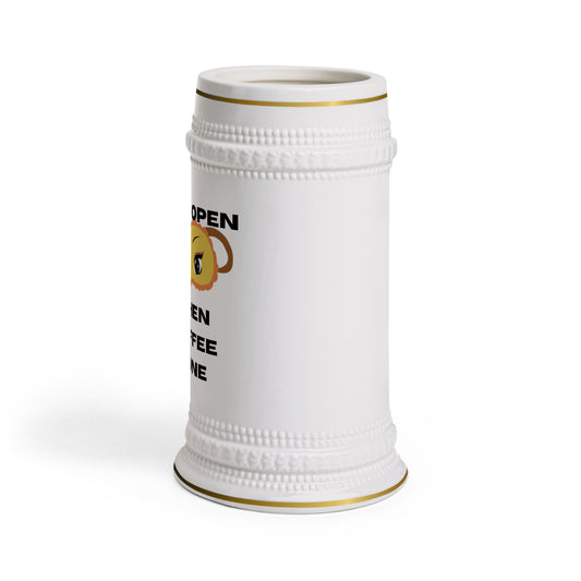 Coffee Lover's Stein Mug, Fun Coffee Stein, Cute Mug, Gift for Coffee Enthusiasts, Kitchen Decor, Unique Coffee Mug