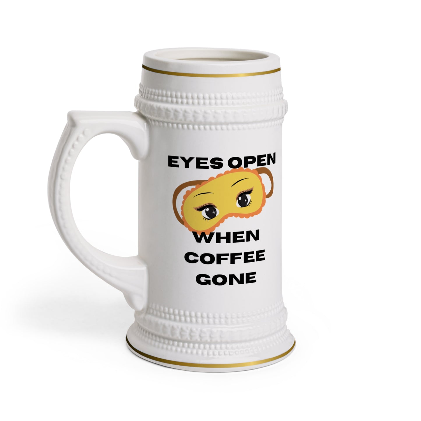 Coffee Lover's Stein Mug, Fun Coffee Stein, Cute Mug, Gift for Coffee Enthusiasts, Kitchen Decor, Unique Coffee Mug