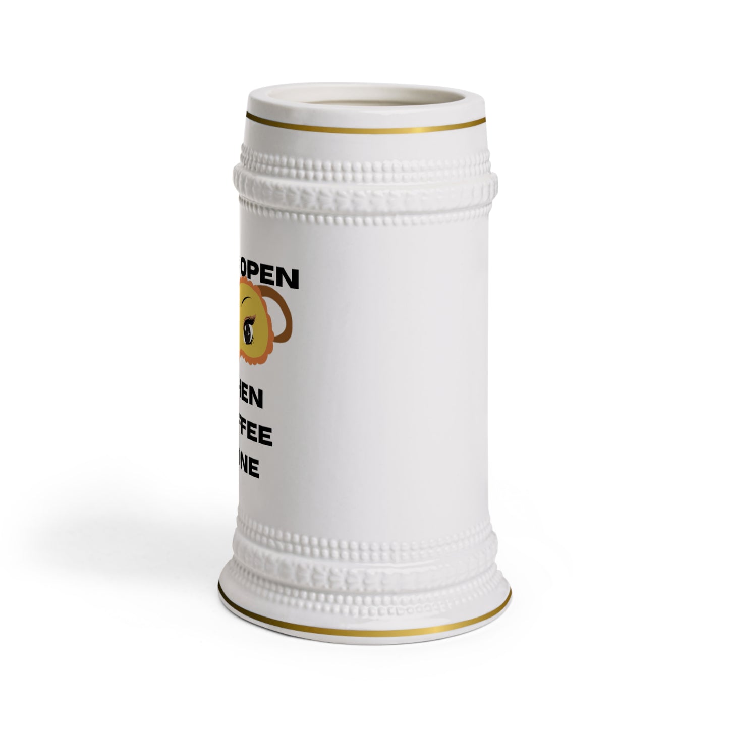 Coffee Lover's Stein Mug, Fun Coffee Stein, Cute Mug, Gift for Coffee Enthusiasts, Kitchen Decor, Unique Coffee Mug